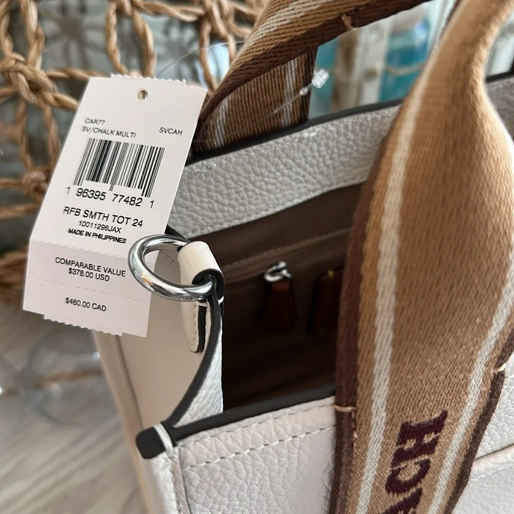 NWT | Coach Smith Tote Bag 24 in Chalk Multi - Picture 7 of 16